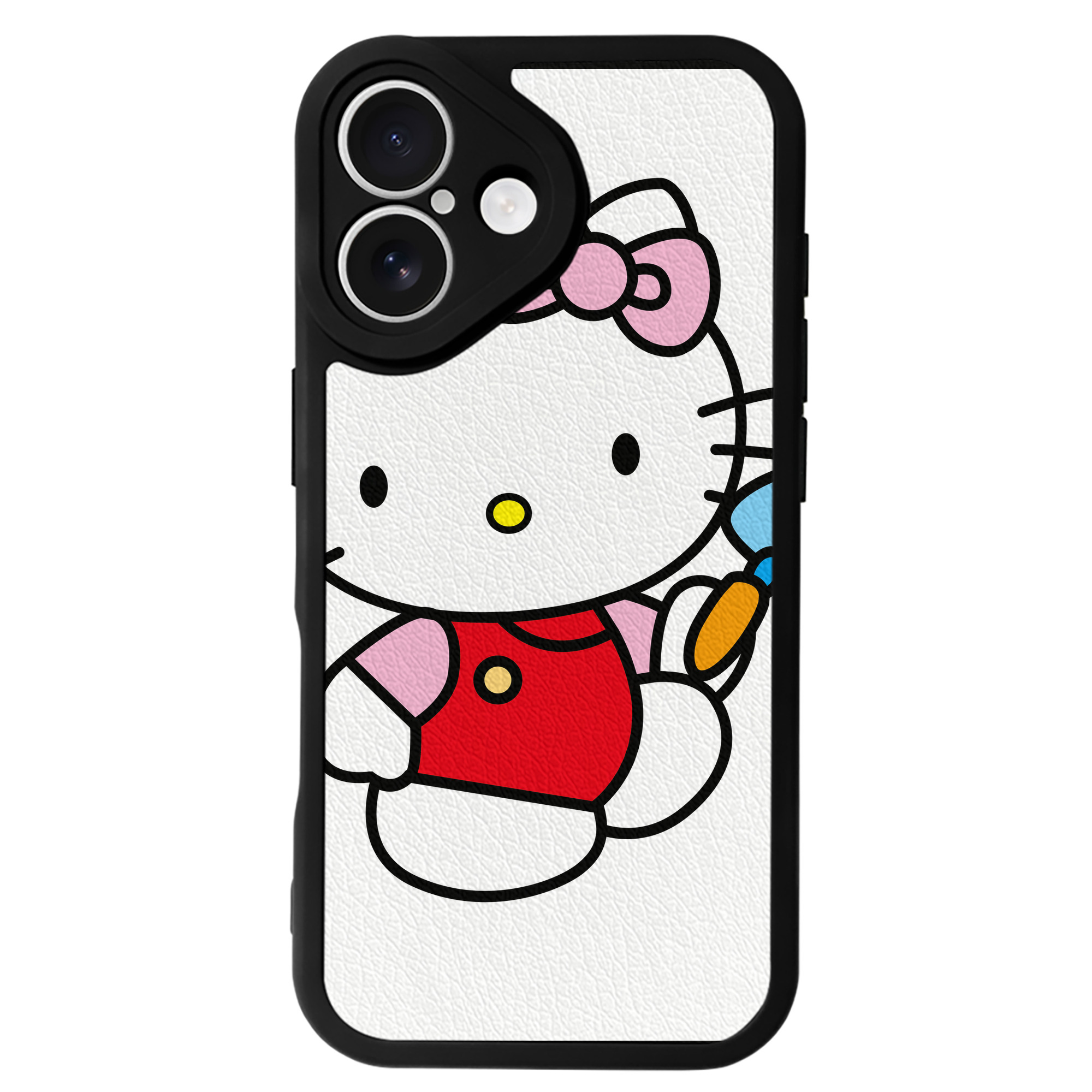 （画像用） Hello Kitty ハローキティ 【iPhone 16シリーズ対応】シリコンスマホケース（レザー調） 材質：シリコン